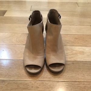 Lucky Brand Open Toe Barimo Booties Taupe